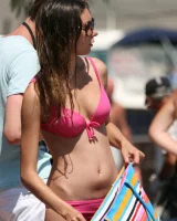 Candid shots of beautiful girls walking in bikini