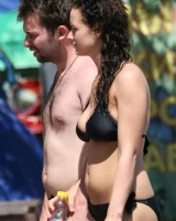 Candid shots of beautiful girls walking in bikini