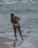 Candid girls in bikini on the beach