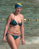 Candid girls in bikini on the beach