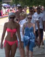 Candid girls in bikini on the beach