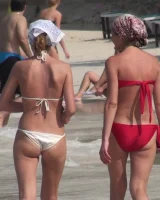 Candid girls in bikini on the beach