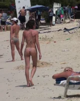Candid girls in bikini on the beach