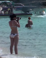 Candid girls in bikini on the beach