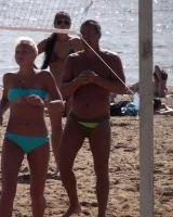 Candid girls in bikini on the beach