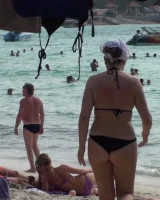 Candid girls in bikini on the beach