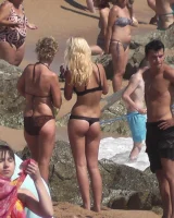 Wonderful candid girls caught in bikini on the beach