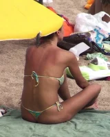Wonderful candid girls caught in bikini on the beach