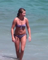 Wonderful candid girls caught in bikini on the beach