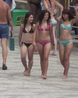 Wonderful candid girls caught in bikini on the beach