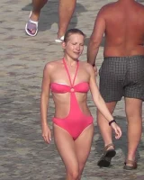 Wonderful candid girls caught in bikini on the beach