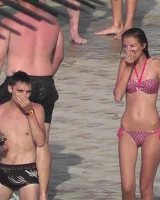 Wonderful candid girls caught in bikini on the beach