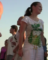 Candid girls with sexy bodies walking on the beach