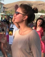 Candid girls with sexy bodies walking on the beach