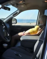 Cycling in skirt, walking in sexy bikini at the beach, dressing in the car