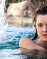 Exciting tasty girlfriends with puffy nipples are in sexy bikinis by the pool