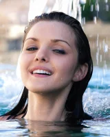 Exciting tasty girlfriends with puffy nipples are in sexy bikinis by the pool