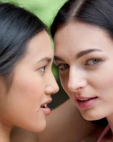 Puffy nipples lesbians in bikini