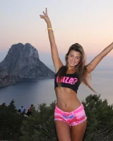 Beautiful sexy party girl in bikinis