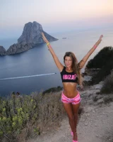 Beautiful sexy party girl in bikinis