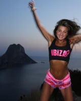 Beautiful sexy party girl in bikinis