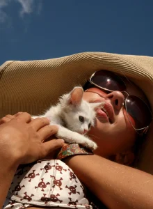 Hairy pussy kitten in bikini